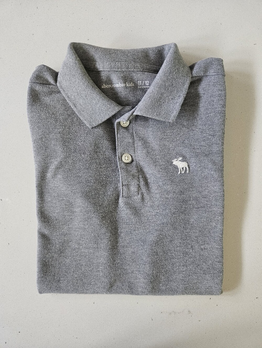 Abercrombie Boys Polo Shirt Gray 11 12  School Uniform